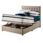 Silentnight Mirapocket Geltex 2000 150cm Ottoman Non-Storage Divan Bed Set - Sandstone No Headboard