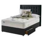 Silentnight Mirapocket Latex 1400 2-Drawer Divan Bed - Ebony No Headboard Double