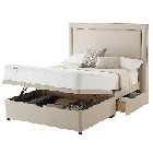Silentnight Miracoil 180cm Memory Foam Mattress with Ottoman and 2 Drawer Divan Bed Set Sand No Headboard