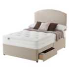 Silentnight Mirapocket 1200 180cm 2 Drawer Divan Bed Set - Sandstone No Headboard