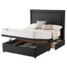 Silentnight Miracoil 180cm Memory Foam Mattress with Ottoman and 2 Drawer Divan Bed Set - Ebony No Headboard