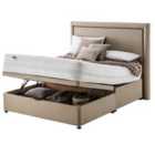 Silentnight Mirapocket 2000 Memory Foam Ottoman Non-Storage Divan Bed Set Sandstone No Headboard - 135cm
