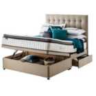 Silentnight Miracoil Geltex 135cm Ottoman 2 Drawer Divan Bed Set - Sandstone No Headboard