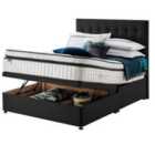 Silentnight Mirapocket Geltex 2000 180cm Ottoman Non-Storage Divan Bed Set - Ebony No Headboard