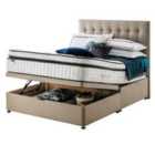 Silentnight Mirapocket Geltex 2000 180cm Ottoman Non-Storage Divan Bed Set - Sandstone No Headboard