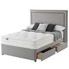 Silentnight Mirapocket 1200 4-Drawer Storage Divan Bed Set Slate Grey No Headboard - 150cm