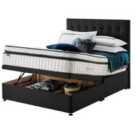Silentnight Mirapocket Geltex 2000 135cm Ottoman Non-Storage Divan Bed Set - Ebony No Headboard