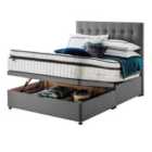 Silentnight Mirapocket Geltex 2000 135cm Ottoman Non-Storage Divan Bed Set - Slate Grey No Headboard