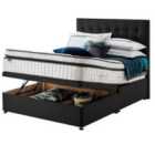 Silentnight Mirapocket Geltex 2000 150cm Ottoman Non-Storage Divan Bed Set - Ebony No Headboard