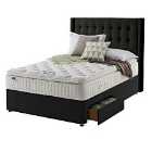 Silentnight Mirapocket Latex 1000 2-Drawer Divan Bed - Ebony No Headboard King