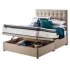 Silentnight Miracoil Geltex 150cm Ottoman Non-Storage Divan Bed Set - Sandstone No Headboard