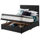 Silentnight Mirapocket Geltex 1000 150cm Ottoman Non-Storage Divan Bed Set - Ebony No Headboard