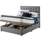 Silentnight Mirapocket Geltex 1000 150cm Ottoman Non-Storage Divan Bed Set - Slate Grey No Headboard