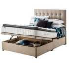 Silentnight Mirapocket Geltex 1000 150cm Ottoman Non-Storage Divan Bed Set - Sandstone No Headboard