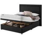 Silentnight Mirapocket 1000 Memory Foam Ottoman Non-Storage Divan Bed Set Ebony No Headboard - 135cm