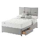 Silentnight Miracoil Memory 180cm 2 Drawer Divan Bed Set - Slate Grey No Headboard