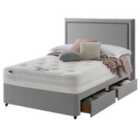 Silentnight Mirapocket 1000 Memory Ottoman 4-Drawer Storage Divan Bed Set Slate Grey No Headboard - 135cm