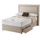 Silentnight Miracoil Ortho 180cm 2 Drawer Divan Bed Set Sandstone No Headboard