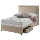 Silentnight Mirapocket 1000 Memory 135cm 2 Drawer Divan Bed Set - Sandstone No Headboard