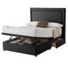 Silentnight Miracoil Ortho 135cm Mattress with Ottoman and 2 Drawer Divan Bed Set - Ebony No Headboard