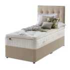 Silentnight Mirapocket Latex 1400 Non Storage Divan Bed - Sandstone No Headboard Single