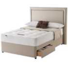 Silentnight Miracoil Ortho 150cm 2 Drawer Divan Bed Set Sandstone No Headboard