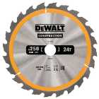 DEWALT DT1956-QZ 24 Teeth Construction Coarse Cut Circular Saw Blade - 250 x 30mm