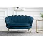 Birlea Ariel 2 Seater Sofa Blue Velvet
