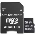 MyMemory 128GB 4K V30 PRO Micro SD Card (SDXC) A1 UHS-1 U3 + Adapter - 100MB/s
