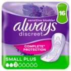 Always Discreet Incontinence Pads S Plus 16 per pack