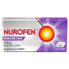 Nurofen Migraine Pain Ibuprofen Caplets 342mg 12 per pack