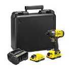 Stanley FatMax V20 18V Brushed Impact Drill with 2x2.0AH and Kit Box
