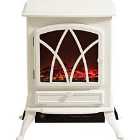 Fine Elements 2kW Electric Stove Heater with Flame Effect - White