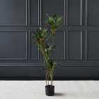 Artificial Real Touch Red Dracaena in Black Plant Pot