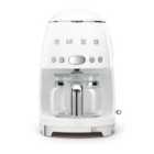 Smeg DCF02WHUK 50s Retro Style 1050W Drip Filter Coffee Machine - White