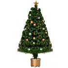 Bon Noel 3Ft Prelit Artificial Christmas Tree Fiber Optic Holiday Home Decoration