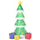 Bon Noel 2.1M Tall Inflatable Christmas Tree with Star And Multicolour Gift Boxes
