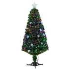 Bon Noel 5Ft Prelit Artificial Christmas Tree Fiber Optic Led Light Holiday Tree