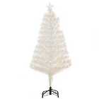 Bon Noel 4Ft Prelit Artificial Christmas Tree Fiber Optic Xmas Decoration White