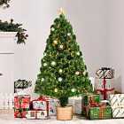 Bon Noel 4Ft Prelit Artificial Christmas Tree Fiber Optic Holiday Home Decoration