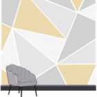 Art For The Home Trinity Geometric Yellow Wall Mural