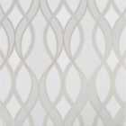Sublime Ribbon Geometric Grey and Rose Gold Wallpaper