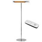 Shadow II 2Kw ULG Medium Stainless Steel Patio Heater w/ Stand - Silver
