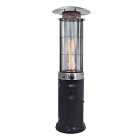 Santini Eco Flame Gas Patio Heater Stainless Steel - Black