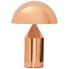 Premier Housewares Tobor Table Lamp with Copper Finish Base & Metal Shade
