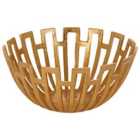 Premier Housewares Delphi Large Bowl - Gold Finish