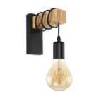 Eglo Industrial Wall Lamp With Exposed Lightbulb