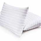 Ezysleep Extra Plump Satin Stripe Pillows - 4 Pack