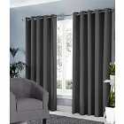 Groundlevel Blackout Curtains Charcoal 90X90