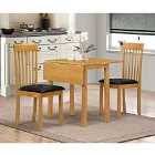 Heartlands Furniture Atlas Drop Leaf Dining Set With 2 Chairs Natural